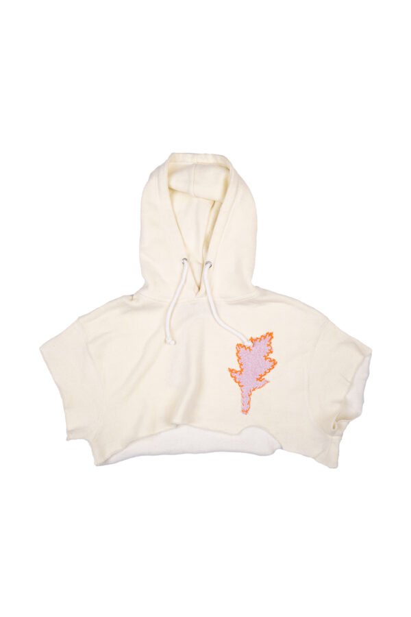 H-76 Cropped Flame Hoodie