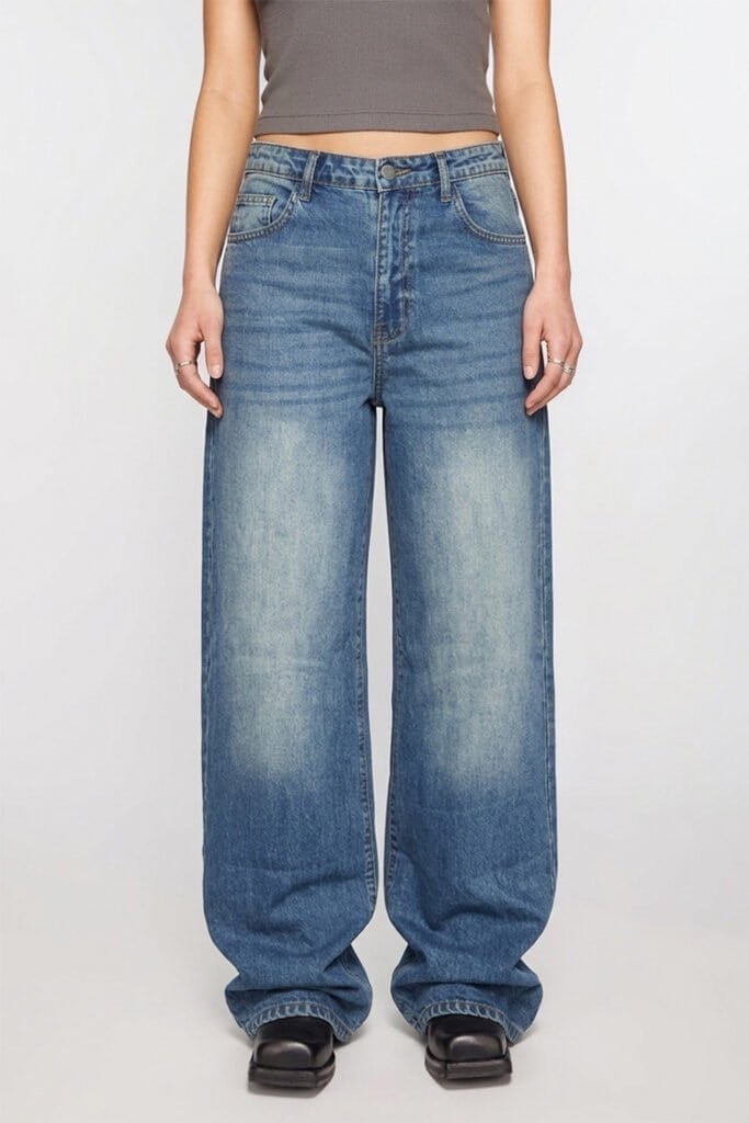 J94 Stone Wash — Wide Leg Denim
