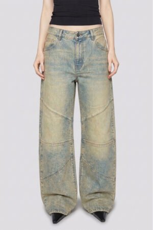 J91 Sand Arc — Panelled Denim