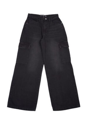 J-103 Black Cargo Jeans