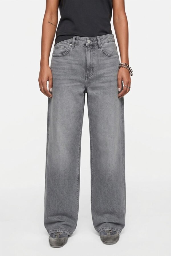 J101 Ash Wide — Grey Denim