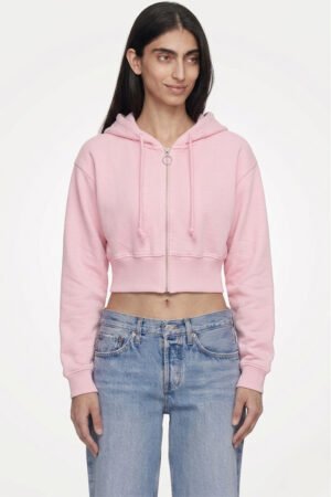 H79 Soft Blush — Cropped Zip Hoodie