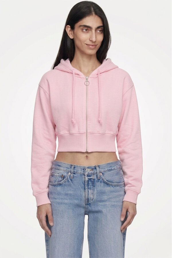 H79 Soft Blush — Cropped Zip Hoodie